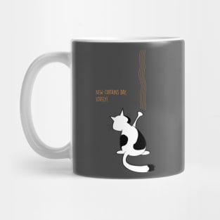 cat scratching Mug